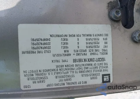 2003 GMC Sonoma Sls из США, поврежденный, VIN 1GTDT13X93K160779